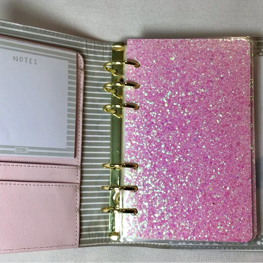 kikki.K Pink Planner with Gold Button - Personal Size